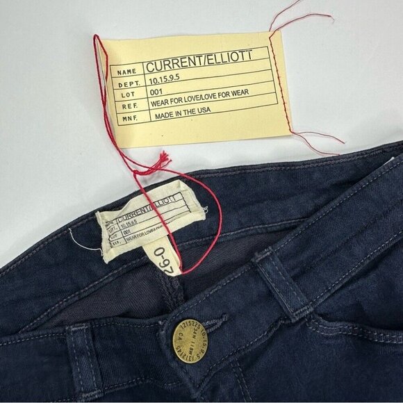 Current/Elliott NWT Blue Denim Quiet Luxury The Cropped Ankle Legging W26/L29 - Picture 5 of 11